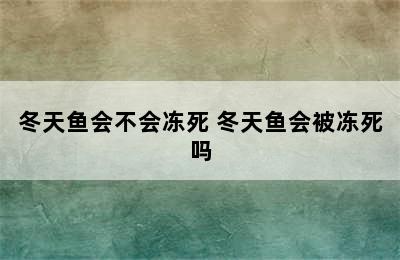 冬天鱼会不会冻死 冬天鱼会被冻死吗